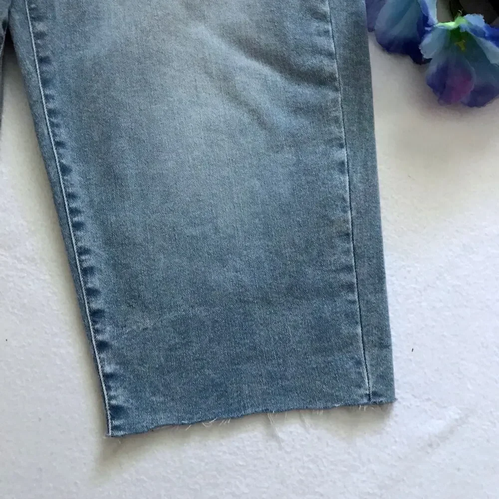Frayed Jeans NWT High Rise Baggy Shorts Women 28